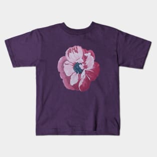 Artistic Pink Anemone Flower Vector Cut Out Kids T-Shirt